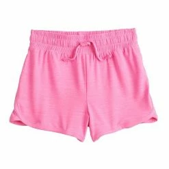 Girls 4-12 Jumping Beans® Active Super Soft Shorts Pink Tropical Palm