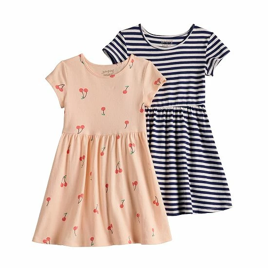 Toddler Girl Jumping Beans® Two-Pack Printed Skater Dress Set 1 Toddler Girl Jumping Beans® Two-Pack Printed Skater Dress Set