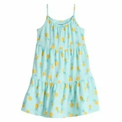 Toddler Girl Jumping Beans® Tiered Dress Teal Pineapple -Jumping Beans shop unnamed file 4935