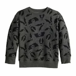 Kids 4-8 Jumping Beans® Allover Halloween Bat Print Fleece Pullover Sweatshirt