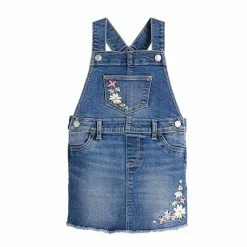 Toddler Girl Jumping Beans® Denim Shortalls Light Wash
