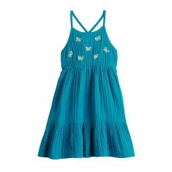 Girls 4-12 Jumping Beans® Crossback Cami Dress Teal -Jumping Beans shop unnamed file 5013