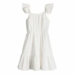 Toddler Girl Jumping Beans® Tiered Flutter-Sleeve Dress White -Jumping Beans shop unnamed file 5031
