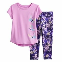 Toddler Girl Jumping BeansĀ® Active Tee & Leggings Set Dance Mint