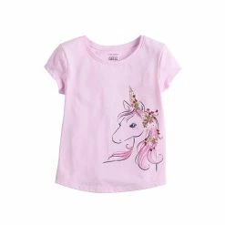 Toddler Girl Jumping Beans® Core Shirttail Graphic Tee White Butterfly
