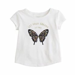 Toddler Girl Jumping Beans® Core Shirttail Graphic Tee White Butterfly -Jumping Beans shop unnamed file 5078