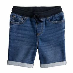 Toddler Boy Jumping Beans® Pull-On Knit Denim Shorts Dark Wash -Jumping Beans shop unnamed file 5095
