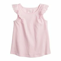 Toddler Girl Jumping Beans® Eyelet Flutter Tee Mauve