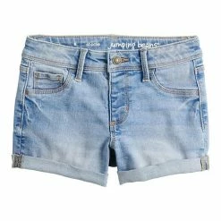 Girls 4-12 Jumping Beans® Rolled-Hem Denim Shorts Medium Wash