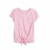 Toddler Girl Jumping Beans® Knot-Front Tee Dark Coral