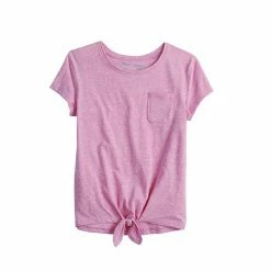 Toddler Girl Jumping Beans® Knot-Front Tee Dark Coral -Jumping Beans shop unnamed file 5132