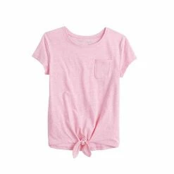 Toddler Girl Jumping Beans® Knot-Front Tee Dark Coral -Jumping Beans shop unnamed file 5134