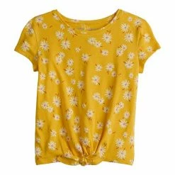 Toddler Girl Jumping Beans® Knot-Front Tee Dark Coral -Jumping Beans shop unnamed file 5135