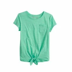 Toddler Girl Jumping Beans® Knot-Front Tee Dark Coral -Jumping Beans shop unnamed file 5136