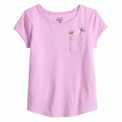 Girls 4-12 Jumping Beans® Shirttail-Hem Pocket Tee Pink 3 Girls 4-12 Jumping Beans® Shirttail-Hem Pocket Tee Pink -Jumping Beans shop unnamed file 5145