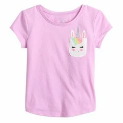Toddler Girl Jumping Beans® Pocket Tee Pink Bunny -Jumping Beans shop unnamed file 5151