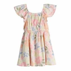 Toddler Girl Jumping Beans® Flutter Sleeve Dress Green Floral
