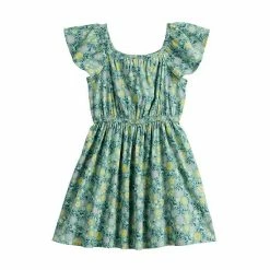 Toddler Girl Jumping Beans® Flutter Sleeve Dress Green Floral 2 Toddler Girl Jumping Beans® Flutter Sleeve Dress Green Floral -Jumping Beans shop unnamed file 5241