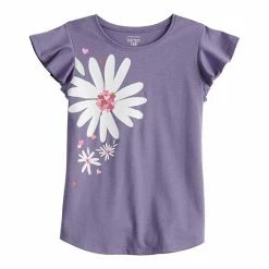 Girls 4-12 Jumping Beans® Flutter Graphic Tee Purple Daisy -Jumping Beans shop unnamed file 5249