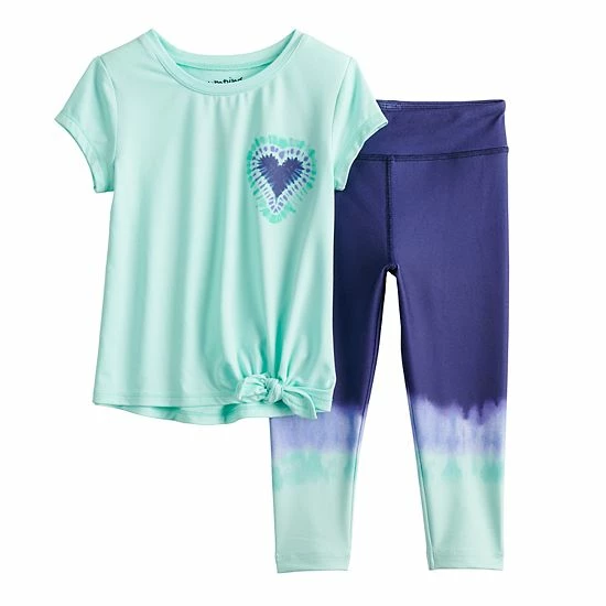 Toddler Girl Jumping Beans® Active Tee & Leggings Set Dyed Heart Graphic 2 Toddler Girl Jumping Beans® Active Tee & Leggings Set Dyed Heart Graphic - Image 2