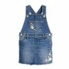 Girls 4-12 Jumping Beans® Raw Hem Flower Accent Denim Skirtall