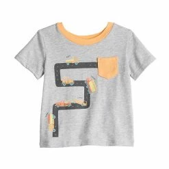 Baby Boy Jumping Beans® Short-Sleeve Pocket Tee Ivory Giraffe
