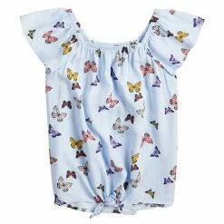 Girls 4-12 Jumping Beans® Tie-Front Woven Top Navy Unicorn -Jumping Beans shop unnamed file 5404