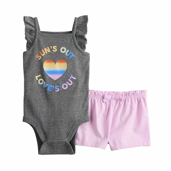 Baby Girl Jumping Beans® Flutter Sleeve "Sun's Out, Love's Out" Graphic Bodysuit & Shorts Set Baby Girl Jumping Beans® Flutter Sleeve "Sun's Out, Love's Out" Graphic Bodysuit & Shorts Set -Jumping Beans shop unnamed file 5408