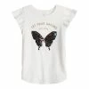 Girls 4-12 Jumping Beans® Embellished Flutter Sleeve Graphic Tee Pineapple Swirl