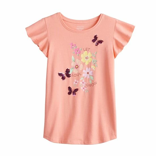 Girls 4-12 Jumping Beans® Embellished Flutter Sleeve Graphic Tee Pineapple Swirl Girls 4-12 Jumping Beans® Embellished Flutter Sleeve Graphic Tee Pineapple Swirl -Jumping Beans shop unnamed file 5429