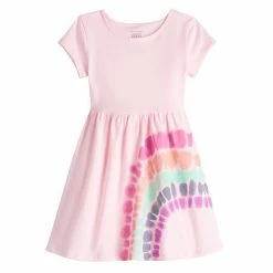 Toddler Girl Jumping Beans® Core Skater Dress Pink Rainbow -Jumping Beans shop unnamed file 5505