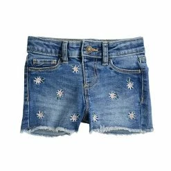 Girls 4-12 Jumping Beans® Raw-Hem Denim Shortie Shorts
