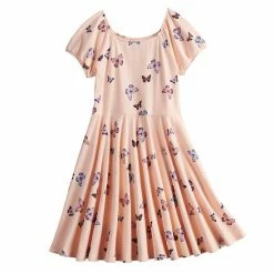 Girls 4-12 Jumping Beans® Puff Sleeve Printed Fit-and-Flare Dress Unicorn -Jumping Beans shop unnamed file 5520