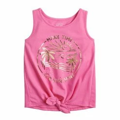 Toddler Girl Jumping Beans® Tie Front Graphic Tank Top Pink -Jumping Beans shop unnamed file 5524