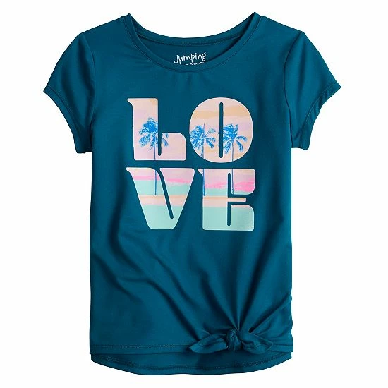 Girls 4-12 Jumping Beans® Tie Front Active Tee Green 4 Girls 4-12 Jumping Beans® Tie Front Active Tee Green - Image 4