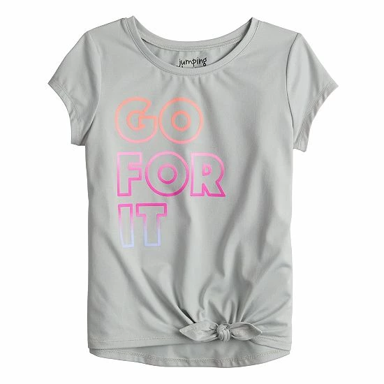 Girls 4-12 Jumping Beans® Tie Front Active Tee Green 5 Girls 4-12 Jumping Beans® Tie Front Active Tee Green - Image 5