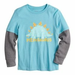 Boys 4-12 Jumping Beans® Skater Tee With Thermal Sleeves Pizzasaurus Blue -Jumping Beans shop unnamed file 5557