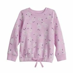 Toddler Girl Jumping Beans® Knot-Front Tee Purple Daisys