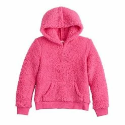 Girls 4-12 Jumping Beans® Cozy Sherpa Hoodie Pink -Jumping Beans shop unnamed file 569