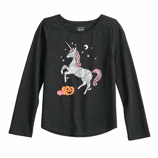 Toddler Girl Jumping Beans® Long Sleeve Spooky Halloween Graphic Tee Orange 1 Toddler Girl Jumping Beans® Long Sleeve Spooky Halloween Graphic Tee Orange