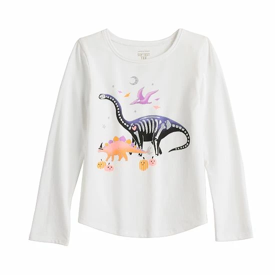 Toddler Girl Jumping Beans® Long Sleeve Spooky Halloween Graphic Tee Orange 2 Toddler Girl Jumping Beans® Long Sleeve Spooky Halloween Graphic Tee Orange - Image 2