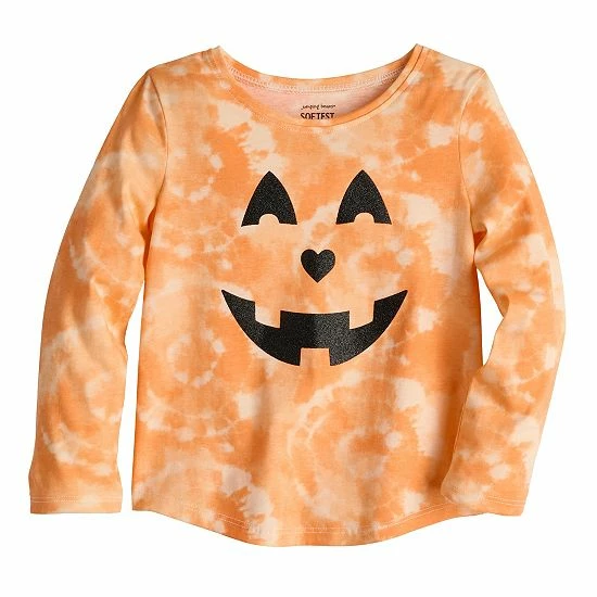 Toddler Girl Jumping Beans® Long Sleeve Spooky Halloween Graphic Tee Orange 4 Toddler Girl Jumping Beans® Long Sleeve Spooky Halloween Graphic Tee Orange - Image 4