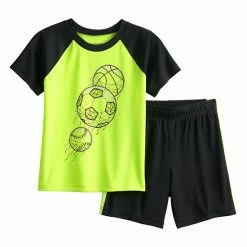 Toddler Boy Jumping BeansĀ® Sports Raglan Active Tee & Shorts Set White Baseball