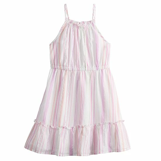 Toddler Girl Jumping Beans® Ruffle Halter Dress Multi Stripe Toddler Girl Jumping Beans® Ruffle Halter Dress Multi Stripe -Jumping Beans shop unnamed file 5759