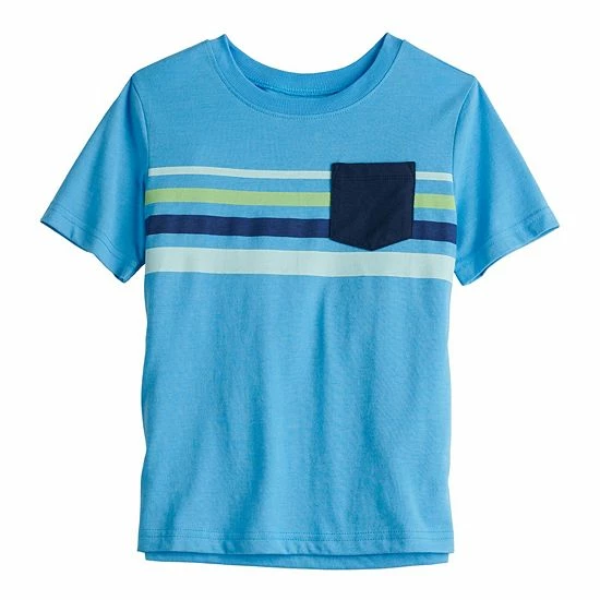 Boys 4-12 Jumping Beans® Striped Pocket Tee Stripe Blue 3 Boys 4-12 Jumping Beans® Striped Pocket Tee Stripe Blue - Image 3
