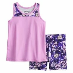 Toddler Girl Jumping Beans® Colorblock Tank & Bike Shorts Set Purple Butterfly -Jumping Beans shop unnamed file 5869