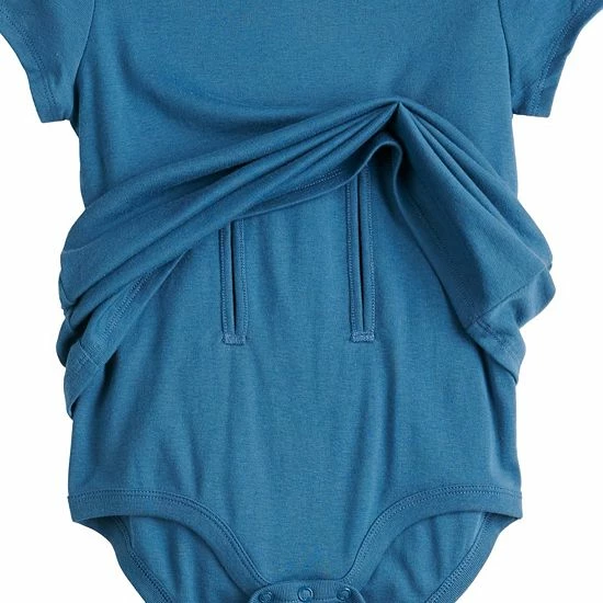 Toddler Girl Jumping Beans® Adaptive Layered Bodysuit Blue 2 Toddler Girl Jumping Beans® Adaptive Layered Bodysuit Blue - Image 2