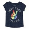 Girls 4-6x Jumping Beans® Peace Hand "Love Each Other" Pride Graphic Tee
