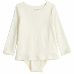 Toddler Girl Jumping Beans® Long-Sleeve Double Layer Bodysuit Ivory