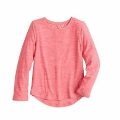 Girls 4-12 Jumping BeansĀ® Active Long Sleeve Keyhole Tee Light Purple